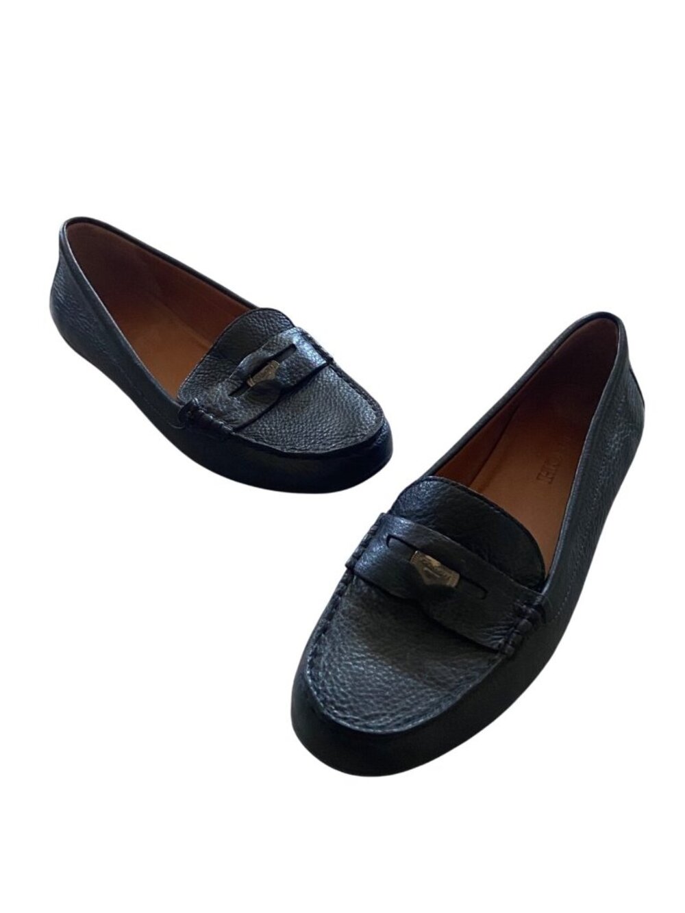 Coach Black Leather Penny Loafers Preppy Quiet Luxury Fall-Ready